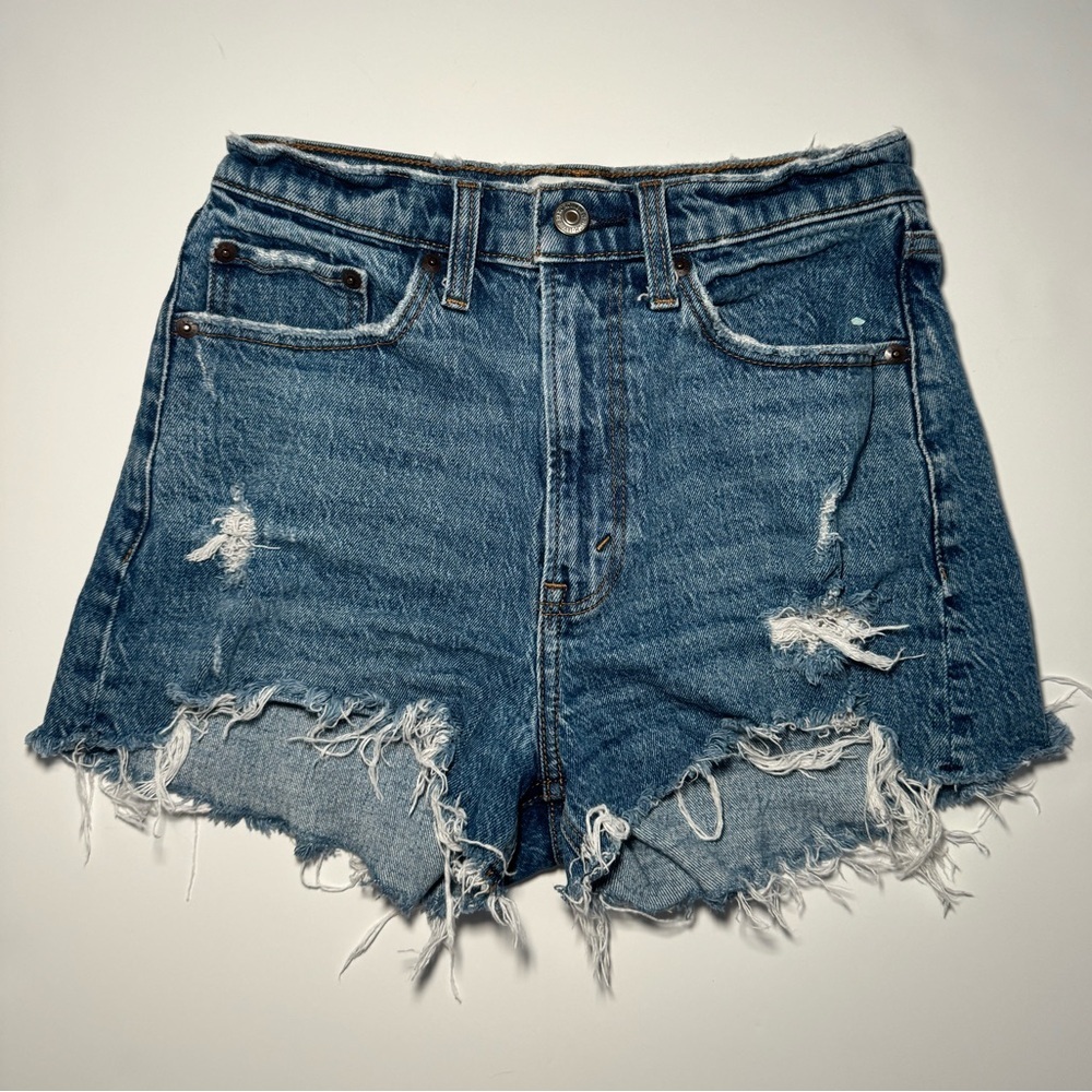 Abercrombie & fitch mom short high rise 25/0 curve love